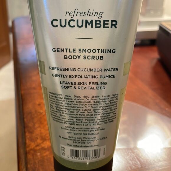 NWT Bath and Body Works Coco Shea cucumber gentle smoothing body scrub. - Picture 7 of 9